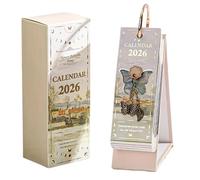 Table Calendar 2026 - and Planner, Desk Calendar on Standing Stand - for Christmas, Valentine's Day, Birthdays and Holidays