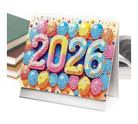 Table Calendar 2026 | Decorative Crystals Annual | Gen-Dec Desk for Home Teachers Students Office | Ideal for Family Planning Organization