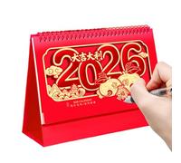 Table Calendar 2026 | Monthly Planner for the New Year, Lunar New Year Calendar, Daily Planner, for Home Office Living Room Bedroom Table Shelf Spring Party Ago
