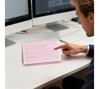 Table Calendar 2026 | Portable Korean Style Decorative Organizer,Office Desk Calendar And Planner - For Teachers Classroom Office Family Refrigerator And Work Kids Women