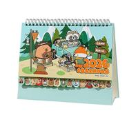 Table Calendar - Cute Kapybara Desktop Decoration With Animal Illustrations And Unique Design,Funny Cartoon Table Calendar With Colorful Motifs,Perfect Gift For Adults Kids Teens Home