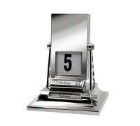 Table Calendar Desktop Metal Perpetual Art,Rotary Modern Display Ornament for Students Teens Men Women Teachers Dorm Study