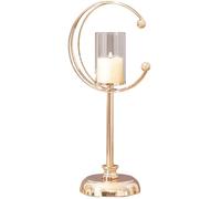 Table Candle Holders Modern Alloy Glass Candlestick Minimalist Decorative Ornament Dining Table Candle Holder for Home(XL)