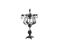 Table Candle Holders Retro Old Iron Four-head Candlestick Dining Table Christmas Photography Props Homestay Decoration for Home(Black)