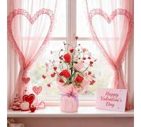 Table Centerpiece Artificial Tulips 40cm Living Room | Real touch PU heads, bendable wire stems, fade-resistant red silk, 40cm height, no watering required