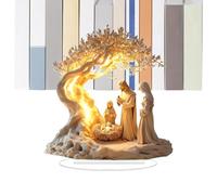 Table Christmas Decoration | Acrylic 2D Holiday Centerpiece | Transparent Nativity Scene Ornament | Table Christmas For Living Room Bedroom Bedside Dorm Bookshelf Apartment Housewarming Party