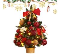 Table Christmas Tree | Festive Decorations | Small Decorative Trees with Lights - for Living Room Shelf Coat Winter Celebrations