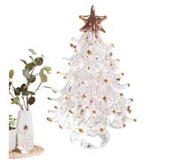 Table Christmas Tree - Small Miniature Christmas Tree, Holiday Tabletop Figurine | Miniature Winter Decor, Art Glass Statue for Room Decoration, Festive Christmas Display for Home Offices