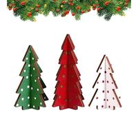 Table Christmas Tree | Wooden Home Decor - Tiny Christmas Tree Table Centerpieces - for Fireplace Shelf Desk Tiered Tray Farmhouse Bedroom Living Room Kitchen Office Apartment School