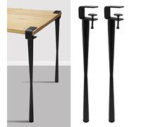 Table Clamp Legs,Adjustable Metal Table Legs,F-Shape Dining Desk Foot,Coffee Table Legs Bar Legs,for Diy Furniture Console,No Punching Design,With Floor Protectors (71cm(27.9in),Bl