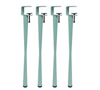 Table Clamp Legs,Adjustable Metal Table Legs,F-Shape DIY Iron Dining Desk Legs,Coffee Table Legs,Iron Workbench Foot,No Punching Design,with Floor Protectors,4pcs (45cm(18in),Cyan)