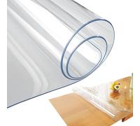 Table Clear Cover Protector - Frosted Mat 0.7mm Thick for Evaluation | Desk Cover Protector with Resilient Build for Kitchen Home Workplace Dressing Table Dining Utility