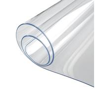 Table Clear Cover Protector - Frosted Mat 0.7mm Thick for Evaluation | Desk Cover Protector with Resilient Build for Kitchen Home Workplace Dressing Table Dining Utility