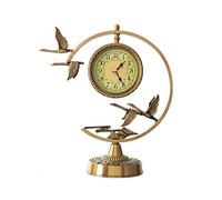 Table Clock Classical Chinese Table Clock Light Luxury Brass Table Clock Home Living Room Mute Desktop Ornaments Desktop Table Living Room Clock Desk Clock