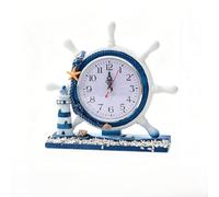 Table Clock,desktop Clock,mediterranean Nautical-style Table Clock,quiet Sweep Movement Desktop Ornament For Living Room Home Decor 2