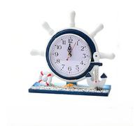 Table Clock,desktop Clock,mediterranean Nautical-style Table Clock,quiet Sweep Movement Desktop Ornament For Living Room Home Decor 3