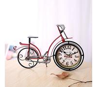 Table Clock,desktop Clock,vintage Wrought Iron Bicycle Table Clock, Retro Craft Decor Desk Clock, Creative Ornament Gift For New House Living Room Home Decor 2
