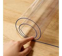 Table Cloth 60 x 80 cm Transparent Waterproof Clear Table Protector Clear Plastic for Worktop Kitchen Restaurant Party Events, Rounded corners