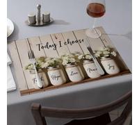 Table Cloth Choosing Faith, Hope, Love, Peace, And Joy Today Dining Place Mats Modern Farmhouse Decor Premium Kitchen & Dining(6PCS)