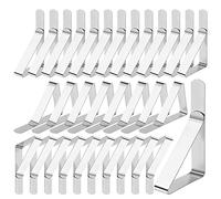 Table Cloth Clips, 30 Pieces Stainless Steel Table Cover Clamps for Indoor & Outdoor Tables Use, Adjustable Table Cloth Holders for Picnics, Parties, Weddings, Dinners, Schools