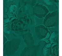 Emma Barclay Damask Rose Tablecloth, Forest Green, 63 Inch Round Diametre