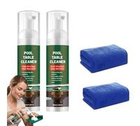 Table Cloth Dust Removal Care Solution, Gentle Foam Billiard Tables Cleaner Spray with Towel, Fast-Drying & Deep Cleaning Pool Table Cleaner, No Residue Restores Smooth Surface,Easy to Use (2pcs)