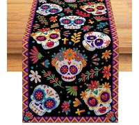 Table Cloth for Rectangle Table,Sugar Skull Decor Mexican Cloths - Day of The Dead Altar Decorations Mexican Theme Party Supplies for Home Kitchen Dining Room