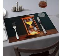 Table Cloth Hourglass With Changing Faces Inside Dining Place Mats Wipeable Placemats Golden Girls Gifts(6PCS)