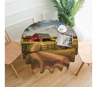 Table Cloth Ranch View Table Cloths Wipe Clean Round Tablecloths For Party Holiday Outdoor 152Cm