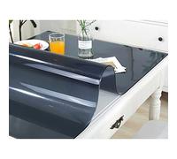 Table cloth Rectangle Waterproof,Table Protector,PVC Table Cover Dining Coffee Desktop Mat,Durable,Waterproof, Easy to Clean,Black (Thickness:2mm,Size:65x115cm/25.6x45.3in)