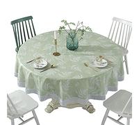 Table Cloth Waterproof, PVC Plastic Tablecloth, Round Tablecloths for Circular Table Wipe Clean Garden Tablecloth,A,152cm/60in