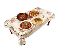 Table Cloth, Waterproof Runner Cover, 35.43x59.06 Inch Dining Tablecloth, Oilproof Protective Cover For Birthday, Holiday Picnic Kitchen Outdoor Christmas Thanksgiving, Easy Clean Stylish Functional