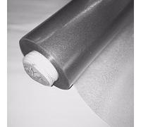 Table Cloth Wipe Clean Clear Glass Transparent PVC Table Cloth Protector With Infused Glitter 140cm x 200cm (Silver)