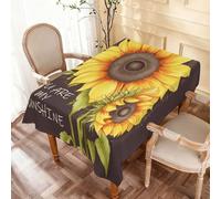Table Cloth You Are My Sunshine Sunflower Tablecloth Durable Table Cover Rectangle Protector For Kitchen Party Home 137X183Cm
