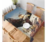 Table Cloths for Rectangle Tables 152x228 cm Waterproof Farmhouse Table Cloth An eagle flies over Tablecloths Washable Wrinkle Free Table Cover for Dining Table Weddings Events Party Buffet