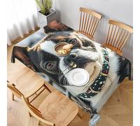Table Cloths for Rectangle Tables 152x228 cm Waterproof Farmhouse Table Cloth Lovely Boston Terrier Tablecloths Washable Wrinkle Free Table Cover for Dining Table Weddings Events Party Buffet