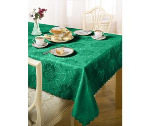 Table Cloths Woven Jacquard Design Soft Polyester Tableware - Damask Rose