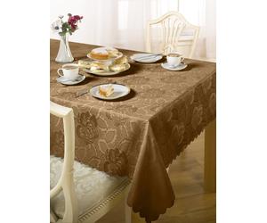 Table Cloths Woven Jacquard Design Soft Polyester Tableware - Damask Rose
