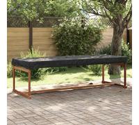 Table Cover Black Fabric Waterproof 242 x 102 x 15 cm Indoor Outdoor Heavy Duty