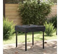 Table Cover Black Waterproof Fabric 62x62x15cm Square Portable with Bag for BBQs