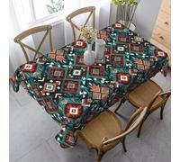 Table Cover Ethnic Aztec Geometric Indiana Western Southwest Pattern 137X183Cm Tablecloths Washable Dust-Proof Dining Table Cover For Wedding Garden Tabletop Decoration