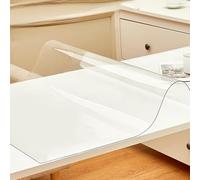 Table Cover Protector, Waterproof Non-Slip Rectangular PVC Plastic Desk Pad for Coffee Table and Nightstand, 1MM Thick, 60 x 40 Inch