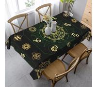 Table Cover Sacred Geometric Zodiac Symbol Magic Occult 137X183Cm Tablecloth Dust-Proof Rectangle Table Cloth For Kitchen Picnic Indoor