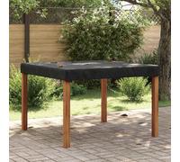 Table Cover Square 122x122x15cm Black Waterproof Fabric Indoor Outdoor Portable