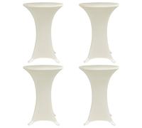 vidaXL 2x Standing Table Covers 60cm White Stretch Event Slipcover Tablecloth