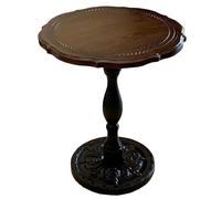 Table d'appoint sur pied en bois - Petite table ronde en bois idéale pour le salon, la chambre ou les petits espaces - Table d'appoint ronde pour Martini ou chevet