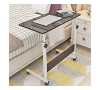 Table Days Table Heightadjustable,Portable and Sturdy Laptop Desk with Wheels, Living Room, Classroom Table with Wheels Over Bed, White K, 60 * 50 * 92Cm, JYLSSKUK, Black, 80 * 40 * 92cm