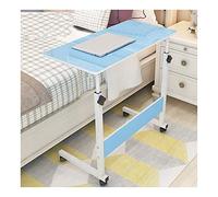 Table Days Table Heightadjustable,Portable and Sturdy Laptop Desk with Wheels, Living Room, Classroom Table with Wheels Over Bed, White K, 60 * 50 * 92Cm, JYLSSKUK, Blue, 80 * 40 * 92cm