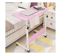 Table Days Table Heightadjustable,Portable and Sturdy Laptop Desk with Wheels, Living Room, Classroom Table with Wheels Over Bed, White K, 60 * 50 * 92Cm, JYLSSKUK, Pink, 60 * 40 * 92cm