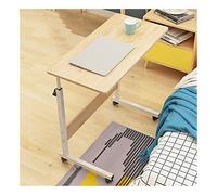 Table Days Table Heightadjustable,Portable and Sturdy Laptop Desk with Wheels, Living Room, Classroom Table with Wheels Over Bed, White K, 60 * 50 * 92Cm, JYLSSKUK, Solid Wood K, 60 * 40 * 92cm
